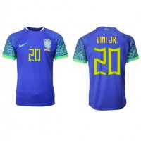 Koszulka piłkarska Brazylia Vinicius Junior #20 Strój wyjazdowy MŚ 2022 tanio Krótki Rękaw